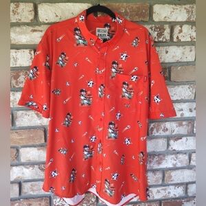 RSVLTS x MLBPA Orange Houston Astros Short Sleeve Button Down Shirt XXL Casual